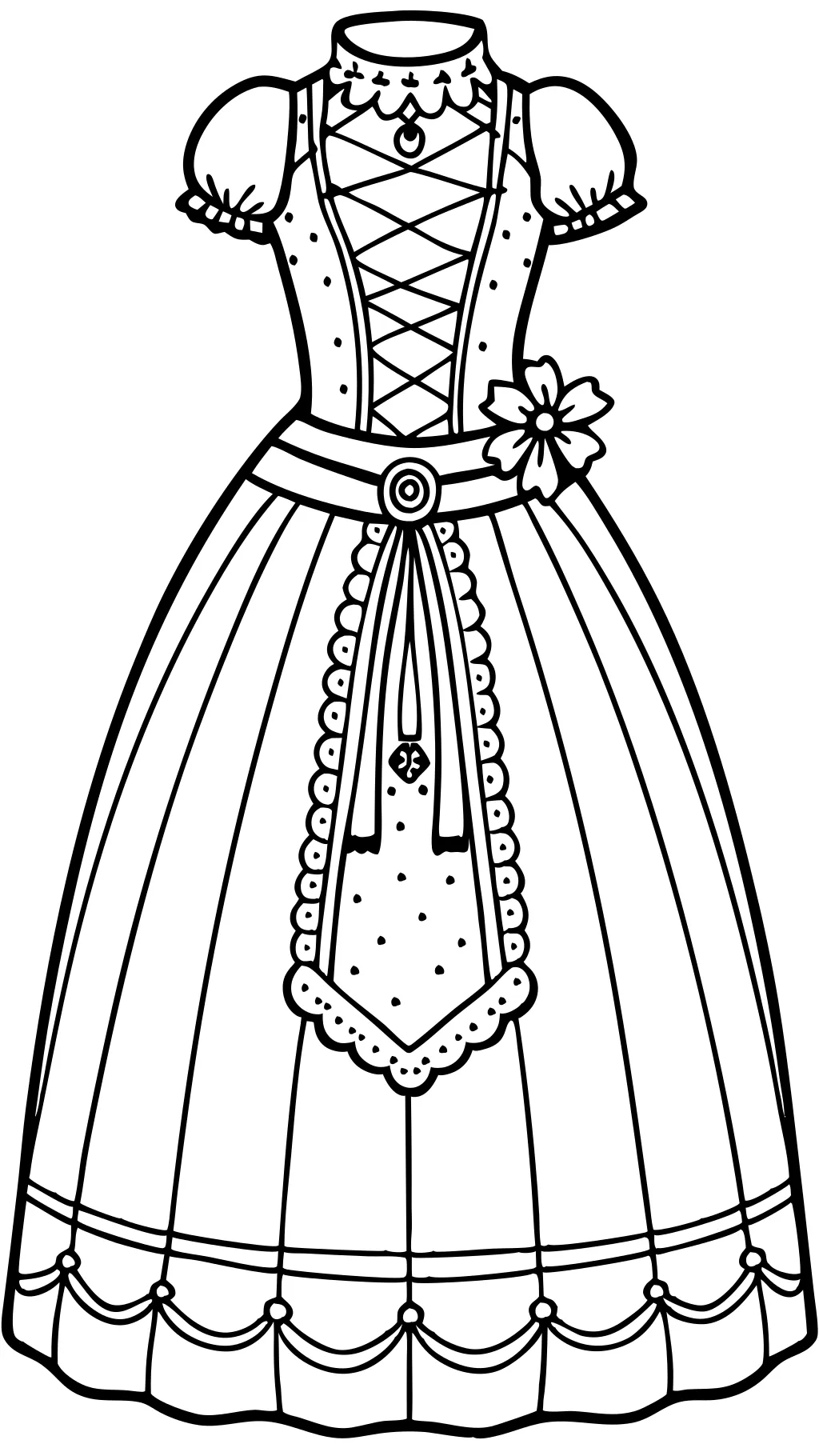 dreses coloring pages